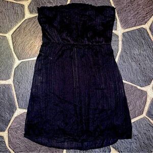Volcom Stone Strapless Little Black Mini Dress Size Small